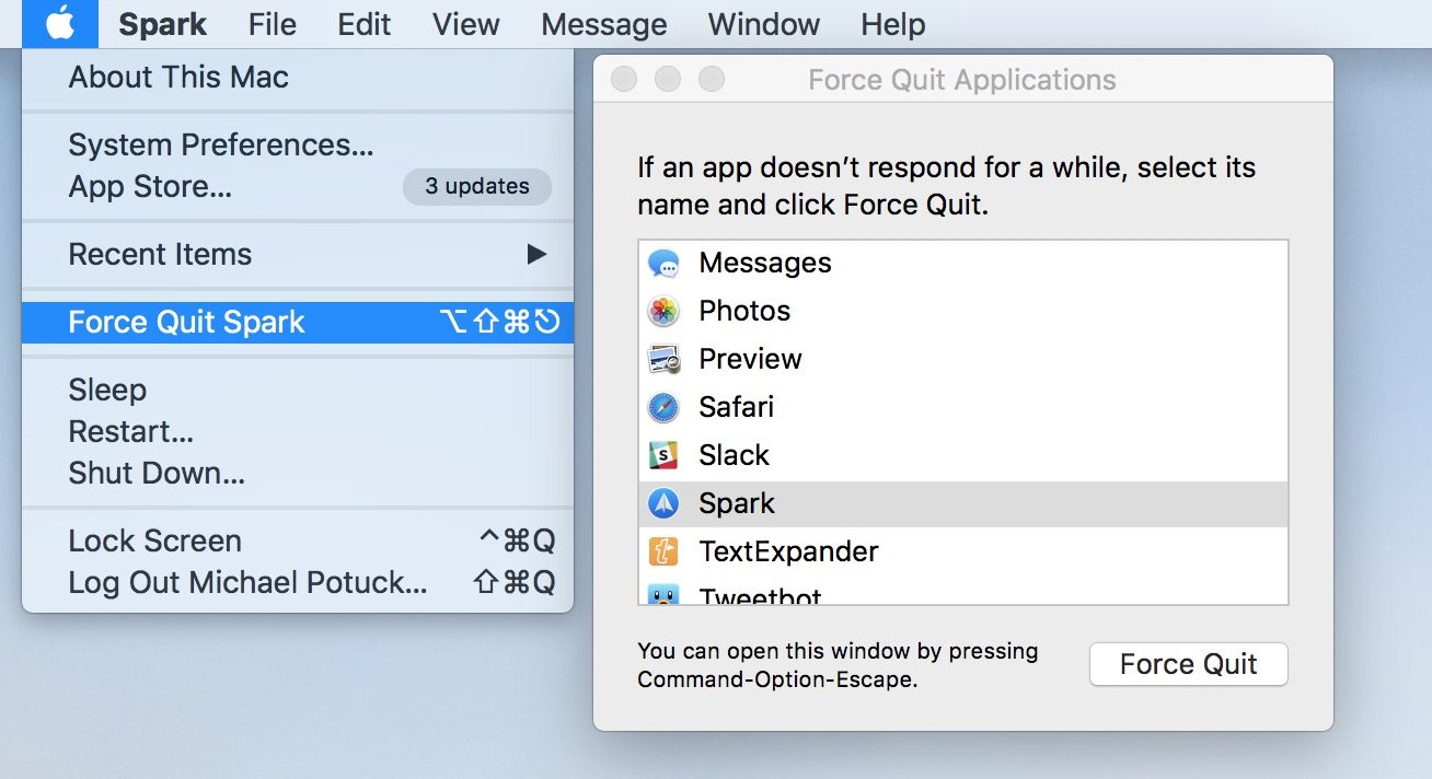 How to force quit background apps macbook